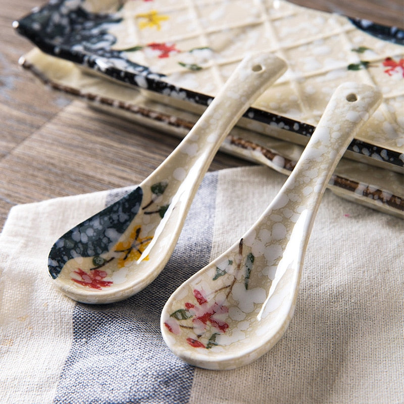 1 Pack Japanese-style Ceramic Spoon
