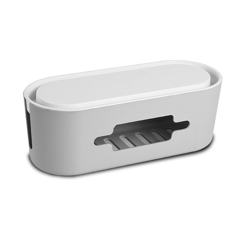 Cable Storage Box With Power Strip Wire Case