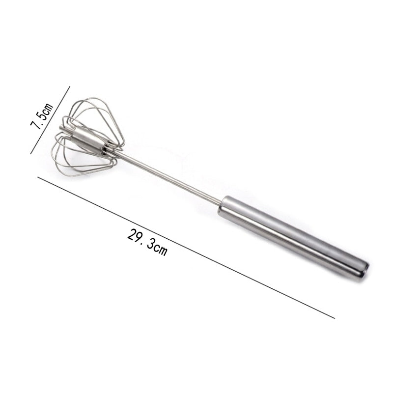 Hand Pressure Semi-automatic Egg Beater Stainless Steel