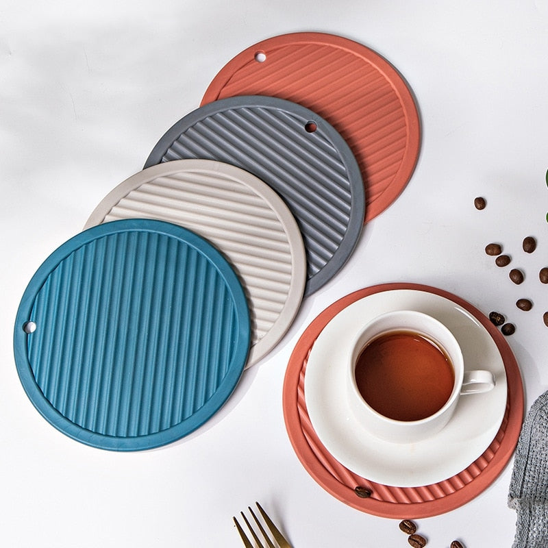Rainbow Silicone Placemat Heat-resistant Table Mat